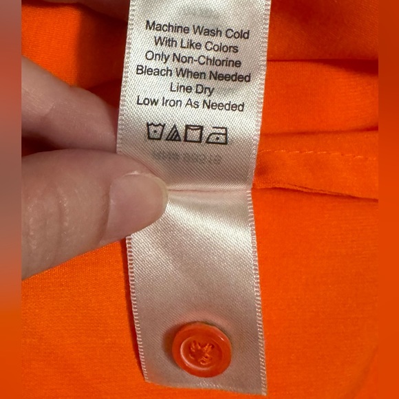 Coldwater Creek Orange women’s button-down, long sleeve blouse.Size medium. EC! - Picture 13 of 13